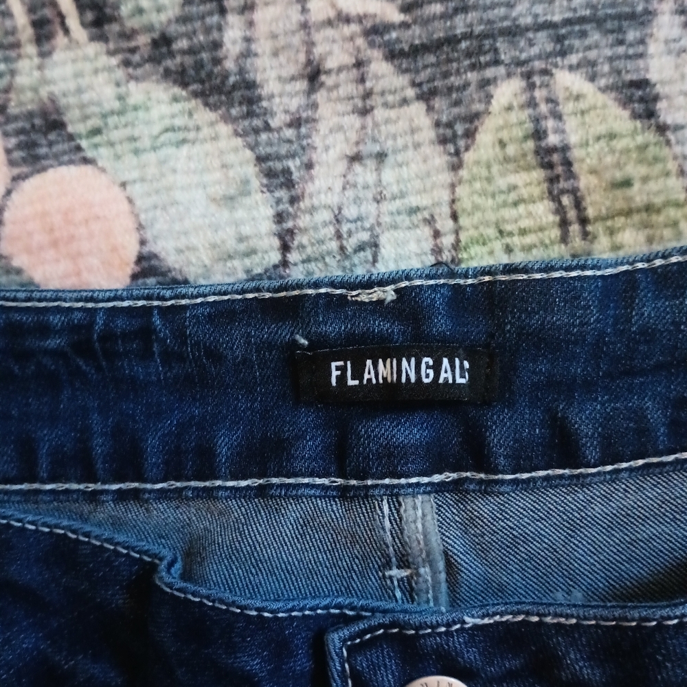 Flamingals Horse Embroidered Flare Jeans Womens 4XL Western Equestrian Indie NWT - Picture 7 of 12